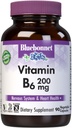 Bluebonnet Nutrition Vitamin B6 Vegetable Capsules, 200 mg, Para Cardiovascular and Nervous System Health, Soy Free, Gluten Free, Kosher, Dairy Free, Vegan, Non-GMO, 90 Vegetable Capsules, 90 Servidores