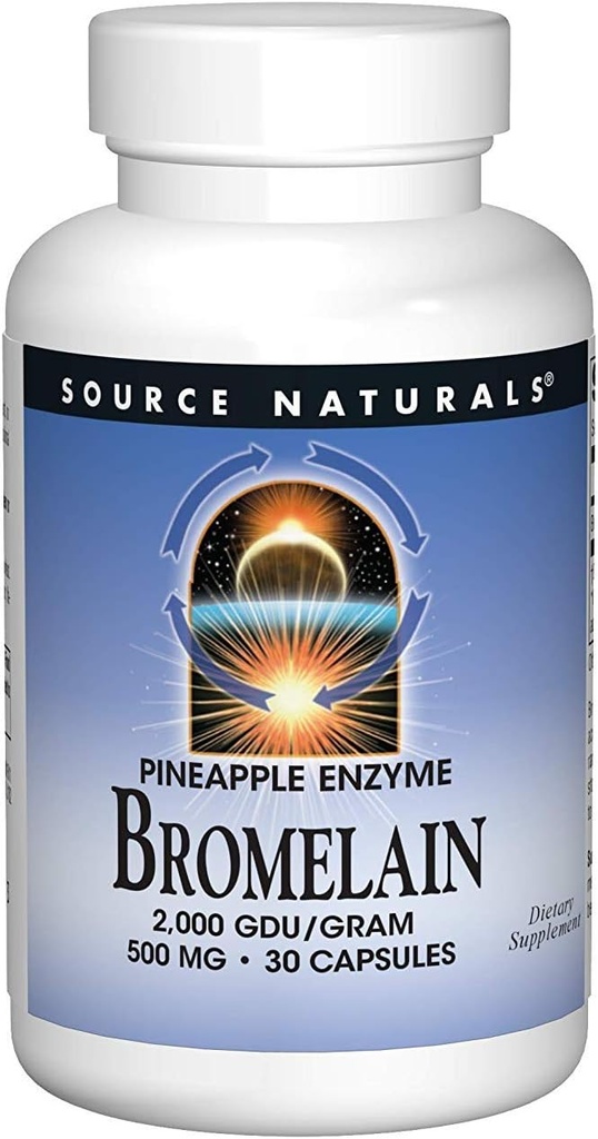 Fuente Naturales - Bromelain 2000 Gdu, 500mg, 30 cápsulas