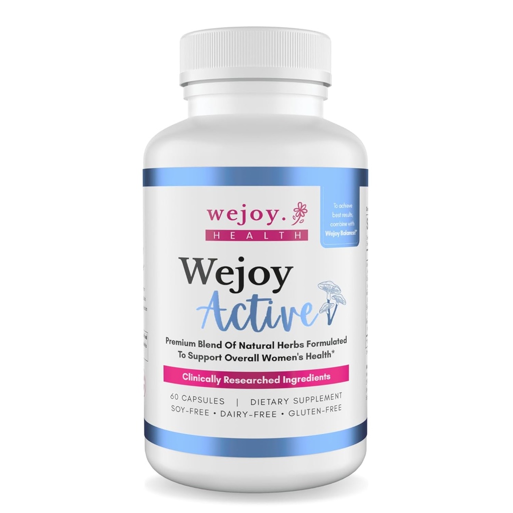 WEJOY. Activo - Ayuda con la niebla cerebral, dolor conjunto, memoria, inmunidad y claridad, suplementos de menopausia para mujeres, suplementos de mane de leones