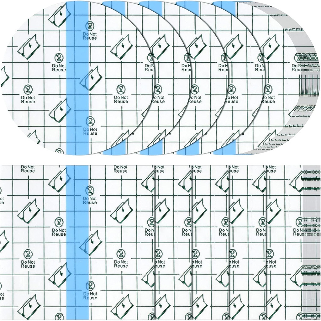 50 piezas A prueba de agua Bandas adhesivas Transparent Stretch Bandages Protective Clear Films Dressing Tattoo Cover Tapes para ducha Nadar(4 x 4 pulgadas)