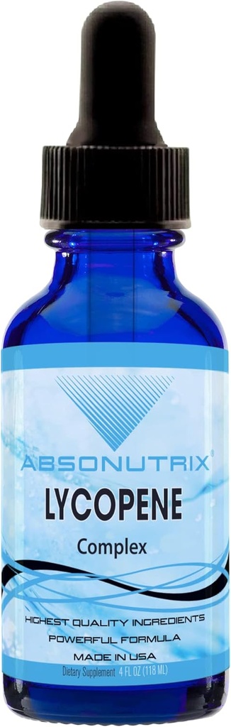 Complejo de Absonutrix Lycopene- 50 mg 4 Oz Botella, 200 Servimientos de alto potencial, Ingredientes puros, Testados de terceros, Absorción rápida, GMP-Certificado, Productos sin crueldad, Made in USA