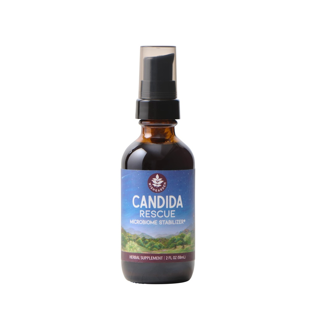 WishGarden Herbs Candida Rescue - Plant-Based Herbal Candida Cleanse Supplement with Echinacea, Usnea & Yerba Mansa, Effective Natural Support, 2oz