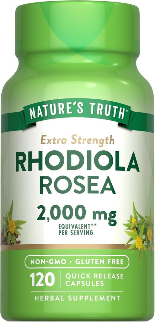 La verdad de la naturaleza Rhodiola Rosea ← 2000mg ← 120 Capsules 