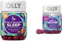 OLLY Muscle Recovery Sleep Gummies with Melatonin, Tart Cherry & Vitamin D, Constipation Relief Gummies with Rhubarb, Prunes & Amla - 40 & 30 Count