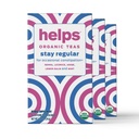 HELPS TEAS | Helps Stay Regular Tea | Organic Blend of Senna, Licorice, Anise, Lemon Balm and Mint. Relieves Occasional Constipation | Laxative and Draining Effect | Pack of 3