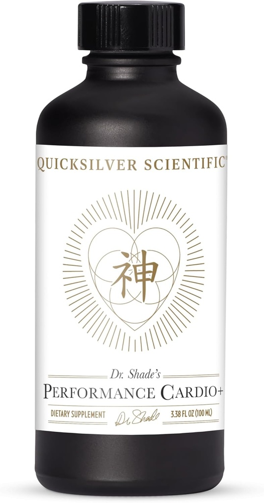 Quicksilver Scientific Performance Cardio+ - Herbal Supplement to Support Blood Circulation & Brain Health - Cardiovascular Supplement with Hawthorn Berry + He Shou Wu + Ginseng Extract (3.38 oz)