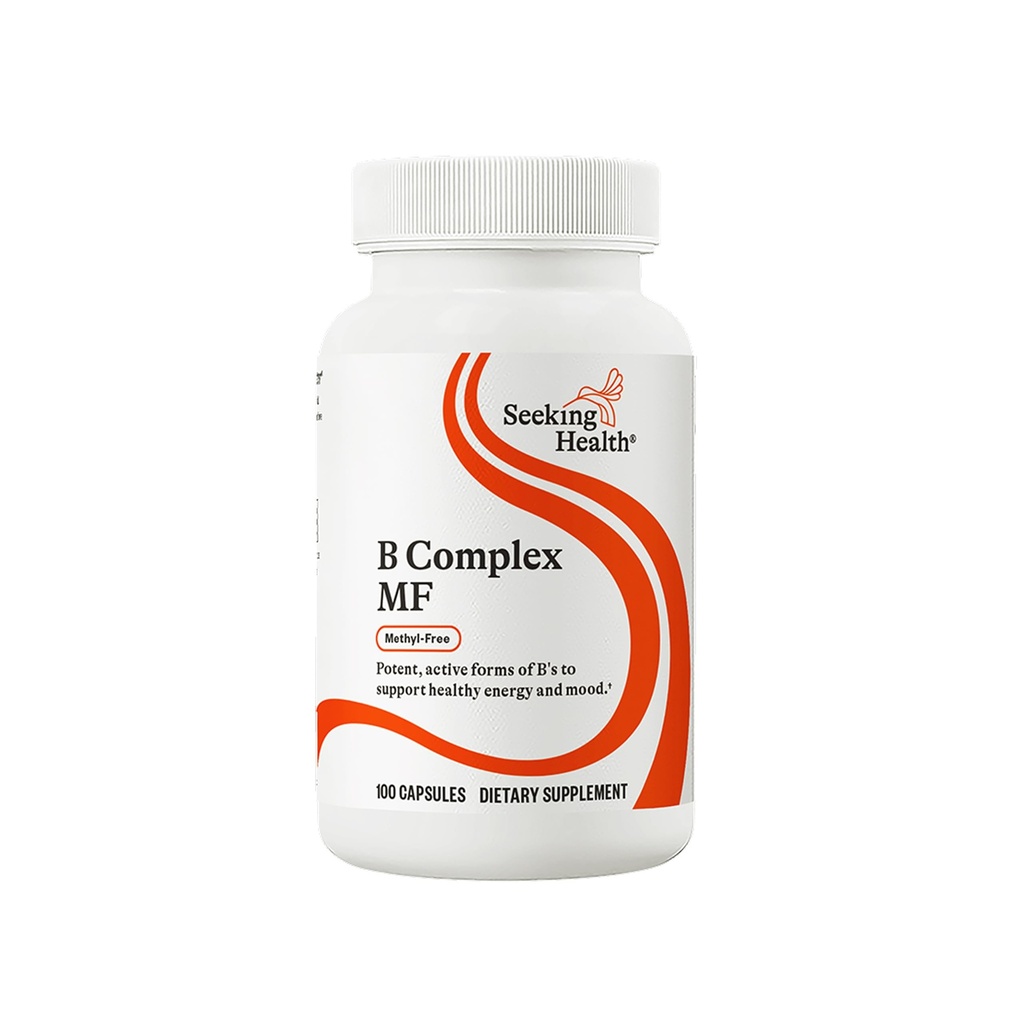 Buscar Salud Complejo MF - Complejo Vitamina B con Folate, Niacin, & Ácido Folínico - Apoyo Energía &amp; Sistema Inmunitario Salud con vitaminas B - 100 cápsulas