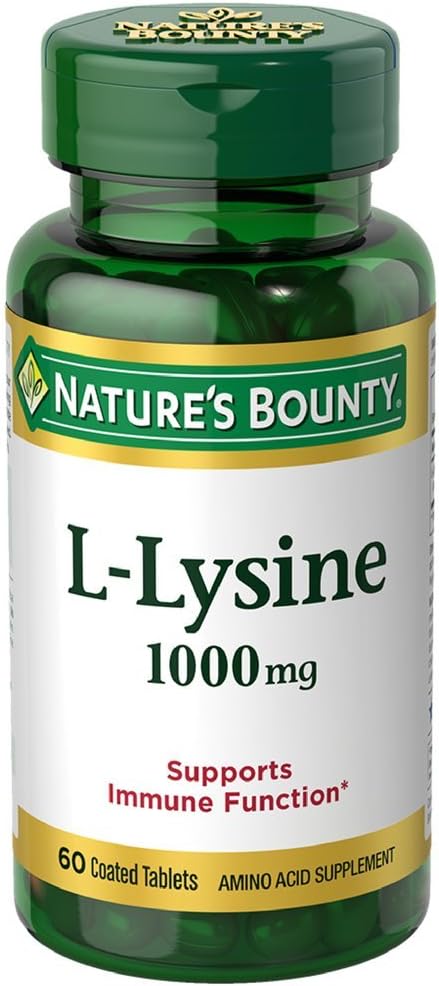 Nature's Bounty L-Lysine 1000 mg Tablets 60 ea (Pack of 12)