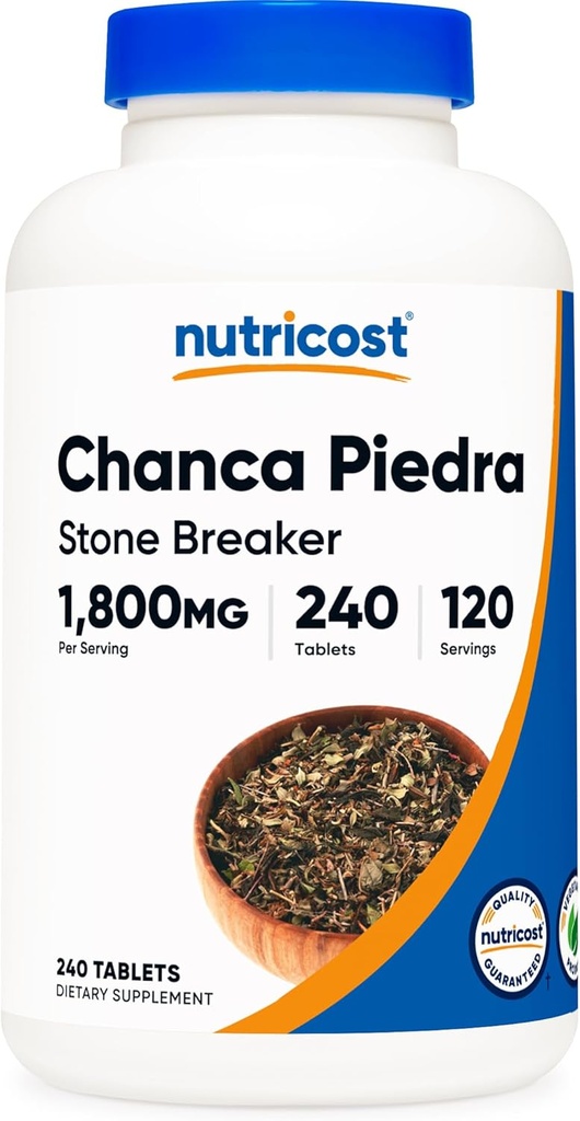 Nutricost Chanca Piedra Extracto - Piedra Breaker - 240 Tabletas, 1800mg Por Serving, 120 Servings Por Bottle