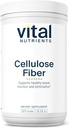 Vital Nutrients Cellulose Fiber Powder | 375g Cellulose Insoluble Fiber Powder | Fiber Supplement Powder Supports Healthy Bowel Function | Gluten, Dairy, Soy Free | Non-GMO | 60 Capsules
