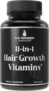 11-en-1 Vegan Hair Growth Vitamins for Thinning & Brittle Hair – Advanced Vitamin Complex with 5000mcg Biotin, Pumpkin Seed, Zinc. Supports Thicker, Healthier-Looking Scalp for Women &amp; Men