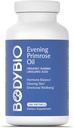 BodyBio Evening Primrose Oil - Natural Gamma Linolenic Acid for Healthy Skin &amp; Hormone Balance - Non-GMO, Cold Pressed, 180 softgels