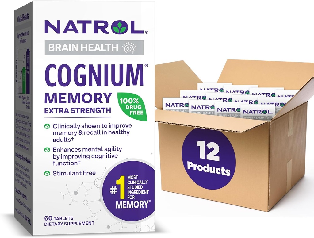 Natrol Standard Cognium Extra Strength, White, 60 Conde (Pack of 12)