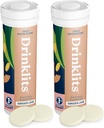 Drinklits Ginger-Lime Daily Hydration Tablets (2) Tube Bundle | Made with Organic Ginger – 0g Sugar – Essential Electrolytes | 20 Servings - 10 Tablets Per Tube