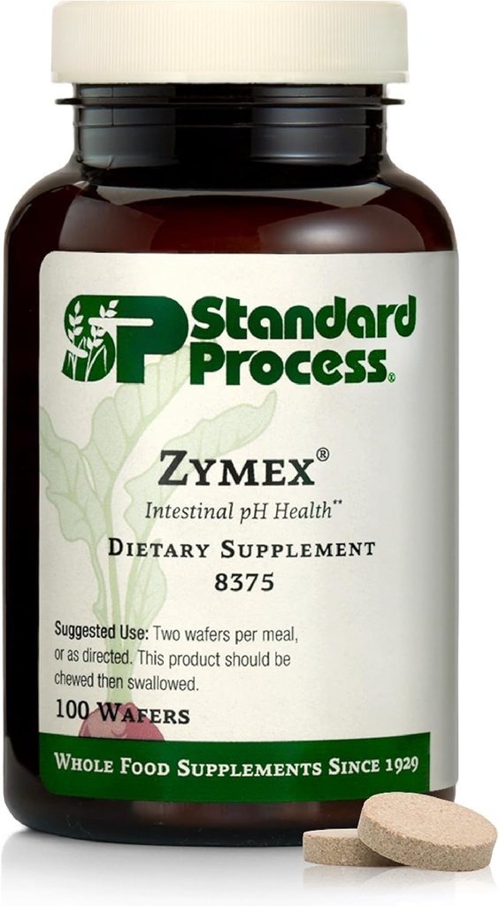 Proceso estándar Zymex Wafers - Suplemento para Digestivo " Gut Health - Proporciona pH " Intestinal Tract Support - Vegetarian " Non-Soy - 100 Wafers (50 Servings)