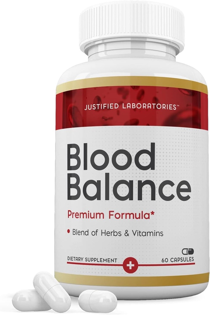 Justified Laboratories Blood Balance Advanced Formula 620MG Formula Supplement Pills 60 Capsules