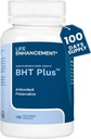 Life Enhancement BHT Plus - Antioxidante Preservativo - 180mg BHT y 80mg Vitamina C (Ascorbyl Palmitate) - 100 Serving
