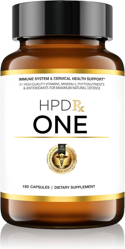 HPD Rx ONE Immunity Boost Multivitamin Suplementos para Mujeres y Hombres Silencio Avanzado Immunity Defense Support ← Ayuda Respuesta inmunitaria  1-Month Supply, 180 Capsules, Pack of 1