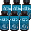 Viva Naturals Antártico Krill Oil 1250 mg, Omega 3 EPA DHA y Astaxanthin, Soporte Conjunto y Suplemento Cerebro con Propiedades Antioxidantes, No Fishy Aftertaste (Pack of 6)