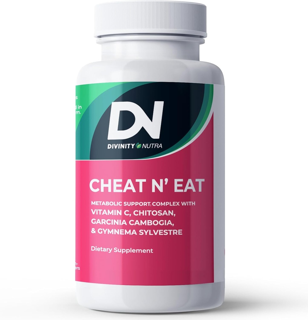 Divinidad Nutra Chitosan Suplemento con Chitosan Vitamina C Suplemento para Hombres Mujeres. Hecho en EE.UU. 60 Tabletas sin soya
