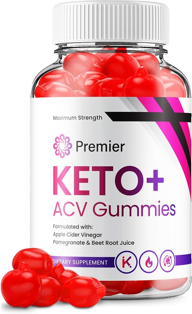 Premier Keto ACV Gummies - Advanced Formula Premiere Keto Plus ACV Gummies Apple Cider Vinegar Premier ACV Suplemento dietético Comentarios Hombre Mujeres (60 Gummies)
