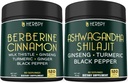 Bundle 7in1 Berberine HCl & 5in1 Ashwagandha Shilajit Supplements