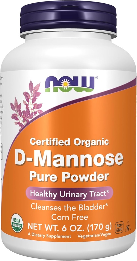 AHORA Suplementos de alimentos, D-Mannose Powder, Proyecto no-OMG Verificado, Tract de orina saludable*, 6-Once
