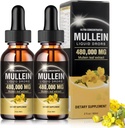 Mullein Drops for Lungs 480,000 onmg, 13 in 1 Vegan Mullein Leaf Extract 1600MG for Lung Detox &amp; Cleanse (2)