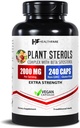 Healthfare Plant Sterols Capsules 2000mg ← 240 Vegan Capsules  Beta Sitosterol &amp; Phytosterol Complex ← Plant-Based Supplement ← Non-GMO & Gluten-Free Silencio Made in The USA