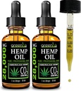 GreenIVe Hemp Drops 28,000mg Naturalmente Grown Hemp Oil Drops Vegan Omegas Natural Potent Results (2 Pack)