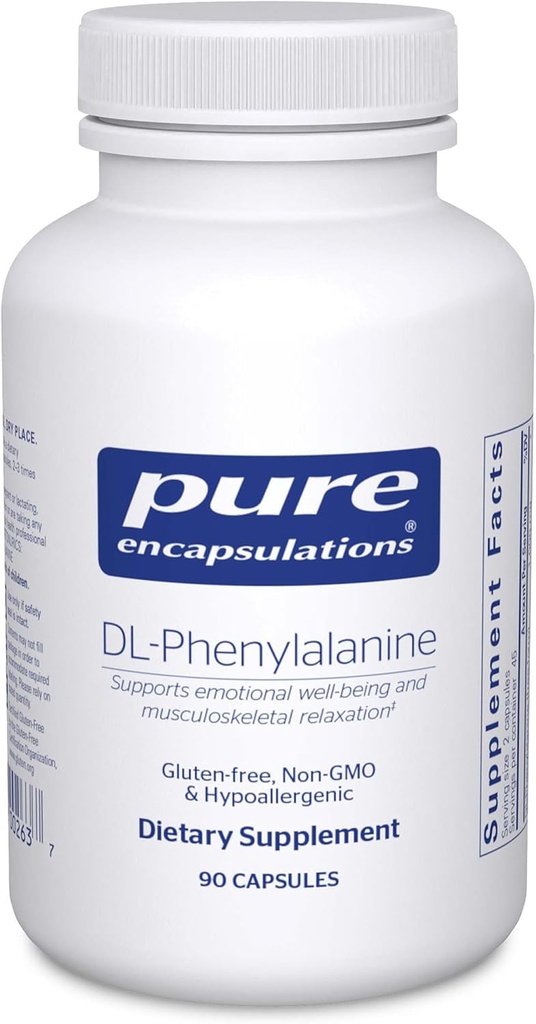 Pure Encapsulations DL-Phenylalanine peru Amino Acid Supplement for Memory and Focus, Joints, Muscles, and Cognitive Support* TEN 90 Capsules