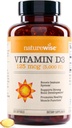 NatureWise Vitamina D3 5000iu (125 mcg) 1 año de suministro para soporte inmunitario, función muscular saludable y salud ósea - no transgénico, sin gluten en aceite de oliva virgen extra orgánico, (Mini Softgel), 360 Conde