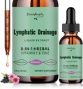 GREENPEOPLE gotas de drenaje linfático - 10-in-1 Limphatic Cleanse Suplemento w/Echinacea, Cleavers & Burdock Root - Immune Support, Cleanse & Detox - Advanced Aborption, Non-GMO (1 fl oz, 2 Pack)