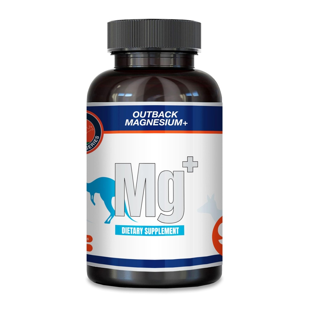 The Outback Series Magnesium+ Supplement - 300mg Magnesium Citrate & Glycinate - 90 Count