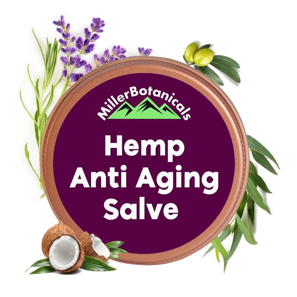 Salve de cáñamo - Esquí Moisturizer Balm, All Natural Ingredients - Aloe Vera, Aceite de coco, Rose Hips, " Más, 1.7oz (6000 mg)