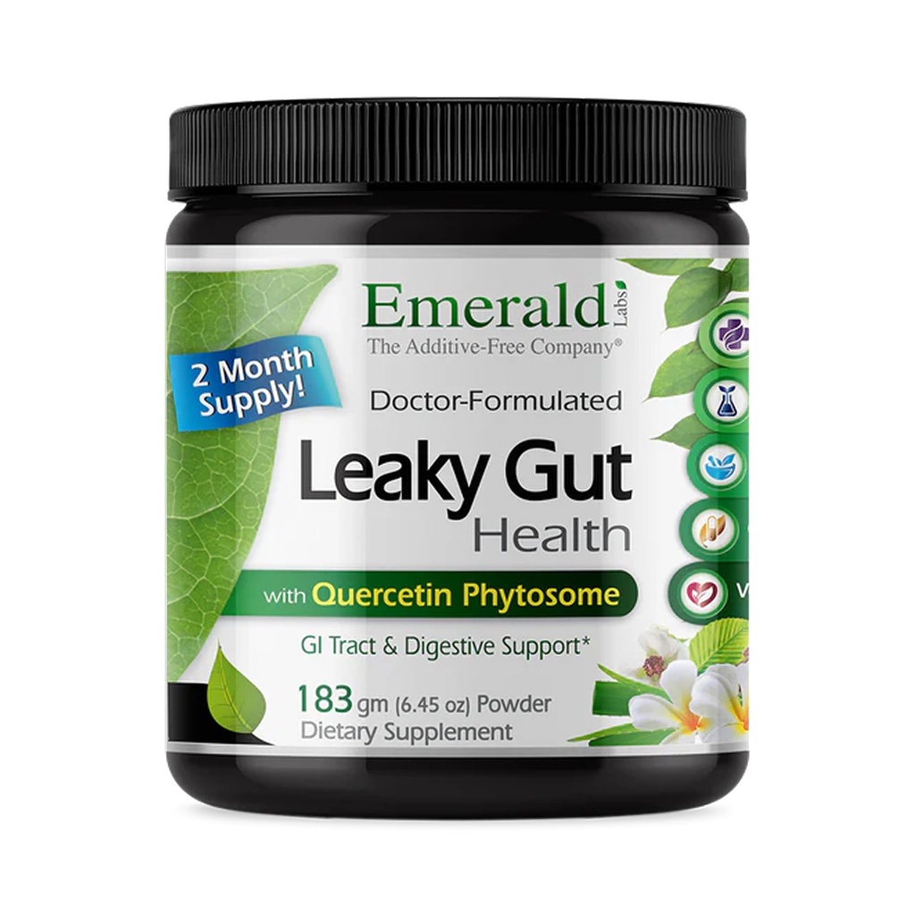 Laboratorios de Esmeralda Leaky Gut Health - Suplemento de Apoyo Digestivo con DGL Licorice, Aloe Vera Extracto &amp; Más - Apoya Colon & Gut Health - 6.45 oz (hasta 60 días de suministro)