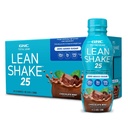GNC Lean Shake 25 Protein Shake, Gestión de peso clínicamente probada, reemplazo de comida, 25g Proteína con azúcar cero añadido, listo para beber, Chocolate Mint, Pack de 12
