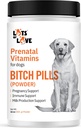 Píldoras (formulario de pólvora) - Vitaminas prenatales para perros (Aprendrina Thomas Pet) - Ácido fólico, B12, Calcio - Píldoras embarazadas (Liver, 1 libra)