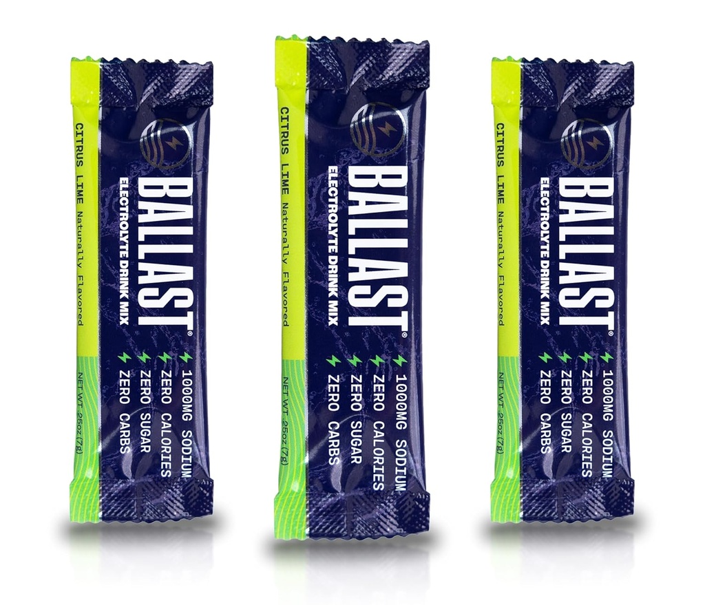 Electrolitos de Ballast Zero-Sugar - Lime de Citrus - Packets de Polvo de Hidratación Silencio Keto Friendly ← Liquid Daily IV for Rapid Rehydration ← Element Electrolytes Magnesium, Sodium y Potassium tención 30 Conde