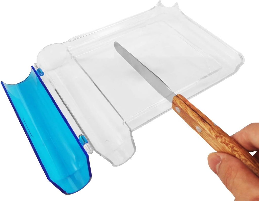 Pill de mano derecha de medarquitecto contando bandeja con espátula (Clear - Manija de madera)