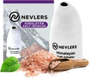 Nevlers White Himalayan Salt Inhaler for Lungs & Nose with 6 Oz Coarse Pink Himalayan Sea Salt ← Portable Ceramic Himalayan Pink Salt Inhaler ← Natural Homeopathic Relief