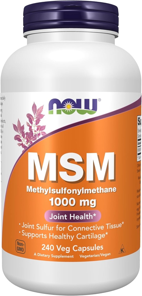 AHORA FOODS M.S.M 1000mg cápsulas, 240 CT