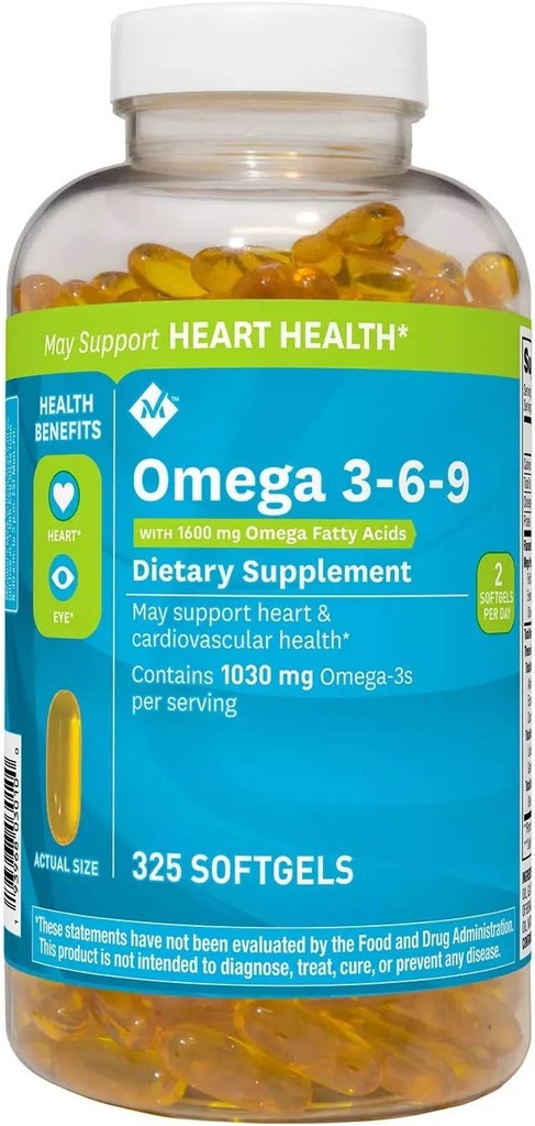 Miembros marcan Omega 3-6-9 Suplemento dietético (325 conde)
