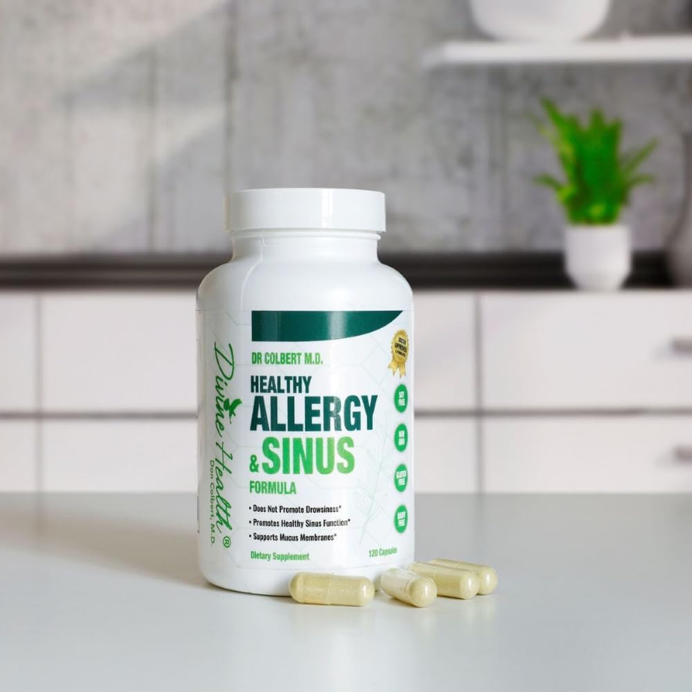 Salud Divina Dr. Colbert, MD Healthy Sinus Fórmula Alergía " Sinus Support ← 60 Servings