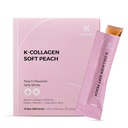 K-Nutra K-Collagen Soft Peach (15.9oz, 30 Sticks) - Regalos de vacaciones - Skin, Hair, Nail Health, Tasty Jelly, Fast Absorption. Collagen marino bajo molecular, vitamina C