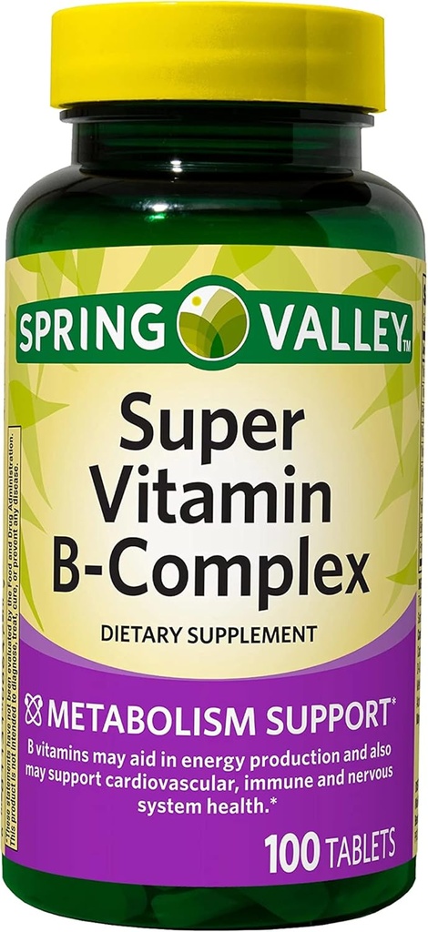 ikj Super Vitamina B-Complex Tabletas Suplemento dietético, 100 Cuenta