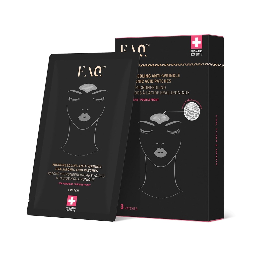 FAQ Hyaluronic Acid Patches For Forehead - Forehead Patches - Travel -friendly Skin Care - 3 pcs.