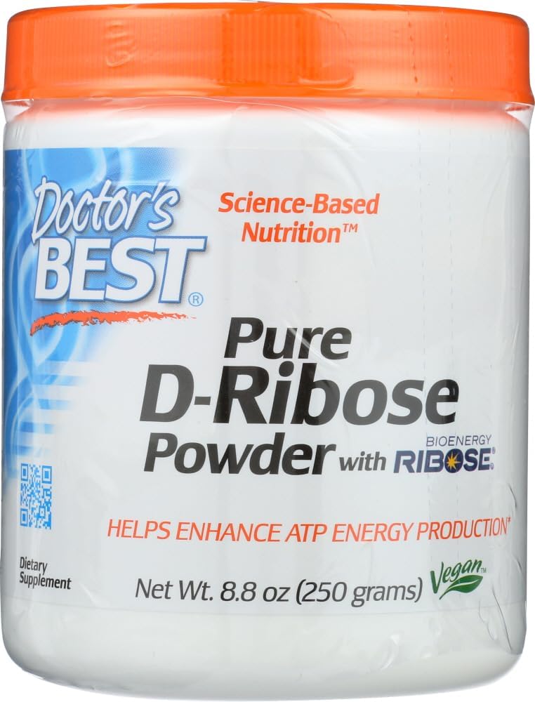 El mejor D-Ribose del médico con Bioenergía Ribose, No GMO, Vegan, Gluten Free, Energía Mejora, 250g, 8.8 Ounce (Pack of 1)