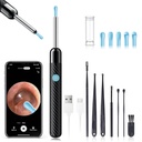Ear Wax Removal - Earwax Remover Tool con 8 Pcs Ear Set - Ear Canal Cleaner con 1080P Cámara - FSA HSA Eligible - Ear Cleaning Kit con 6 Ear Spoon - Ear Camera para iOS &amp; Android (Black)