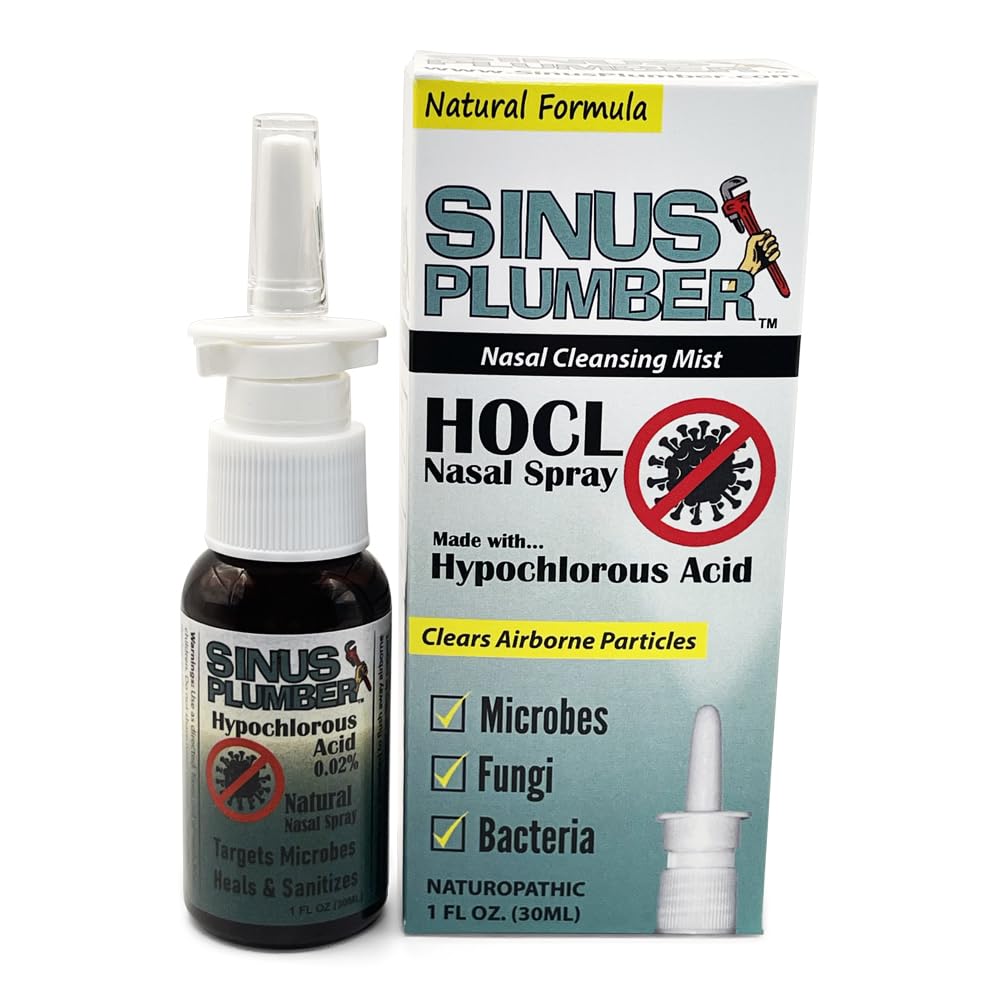 Sinus Plumber Antimicrobial Nasal Spray Quita Bacterias con Agua Electrolizada y Ácido Hipocloroso